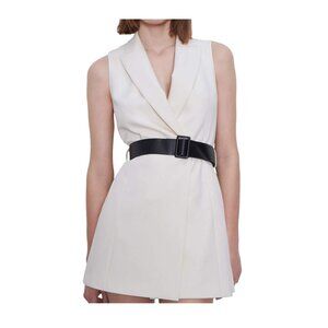 Zara Sleeveless Belted Blazer